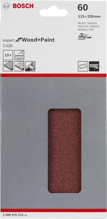 Immagine prodotto Bosch Professional Zubehör Foglio abrasivo C430 (60)