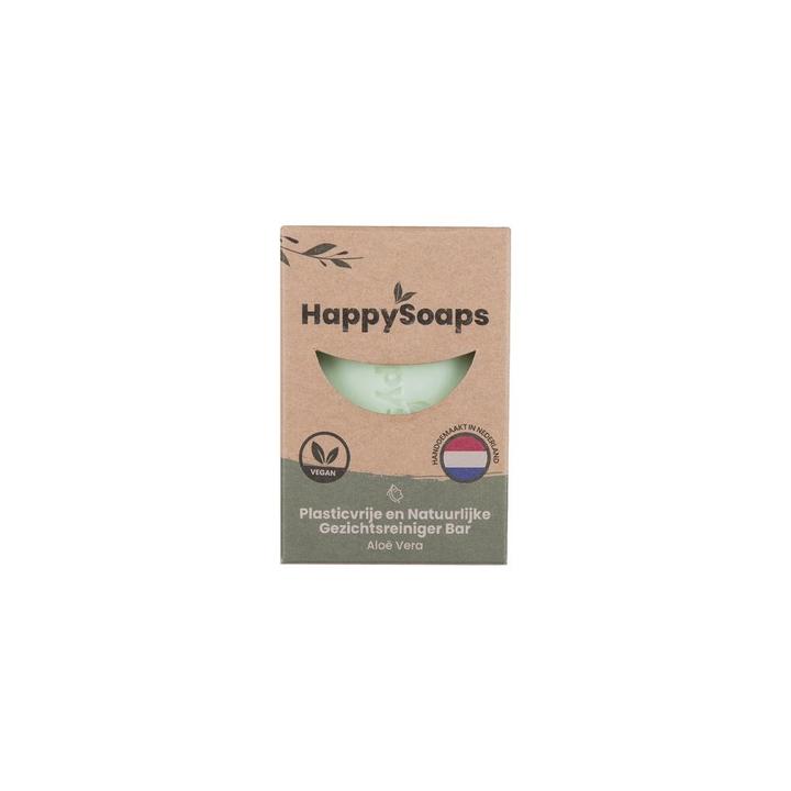 Actual product image Happy Soaps Happysoaps Facial Cleanser Bar & Make-Up Remover - Aloe Vera - Soft, Nourishing And Nicely Scented - (Facial cleansing wipes)