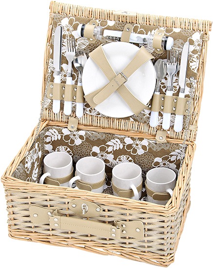 Actual product image G. Wurm Picnic basket for 4 people 24 pieces
