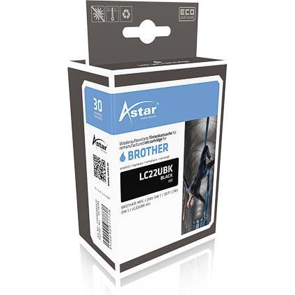 Astar, Druckerpatrone, AS70046 BRO. MFCJ985DW TINTE black LC22UBK 2400Seiten