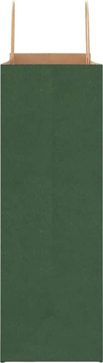 Produktbild vidaXL Kraftpapiertüten 250 Stk. mit Henkel Grün 45x17x48 cm Papiertüte (Geschenktüte, 250 x)