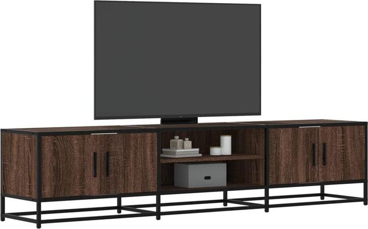 Actual product image vidaXL TV cabinet Lowboard TV cabinet TV table Brown oak look (180 x 35 x 41 cm)