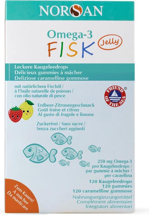 Norsan Omega-3 Kids Jelly (120 Stk) (120 Stk., Tabletten, 261 g)