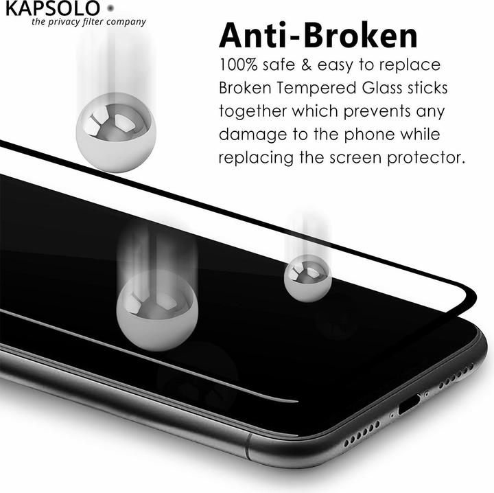 Actual product image Kapsolo Display protection glass - full-surface display protection with rounded edges - Temperg (10 Piece, Apple iPhone 12 Pro Max)