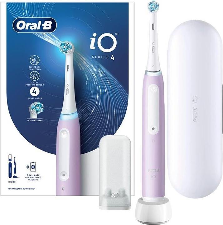 Actual product image Oral-B iO 4N - Lavender - Elektrische Tandenborstel - Ontworpen Door Braun (Sonic toothbrush)