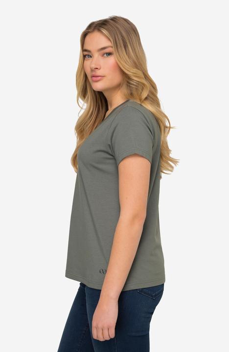 Immagine prodotto Laurasøn T-shirt con piccolo nodo stampato, scollo a V, mezze maniche e OEKO-TEX Made in Green (XL)