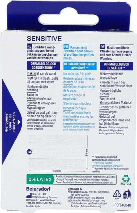 Actual product image Hansaplast Plasters Sensitive 1m X 6cm (10x)