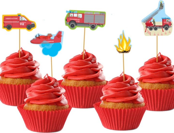 Produktbild DH-Konzept Muffin Deko Picker Feuerwehr