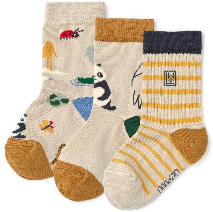 Image du produit Liewood Socken Silas 3er Set All around the World Sandy (Lot de 3, 19 - 21)
