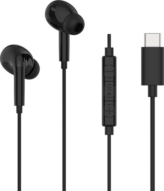 Immagine prodotto Muvit Ecouteurs Intra USB-C Plastique Recycle Noir (Cablato)