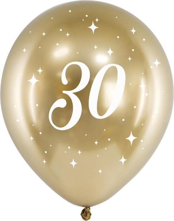 Image du produit Partydeco Ballon Or - 30 Ans (6pcs) (6 x)