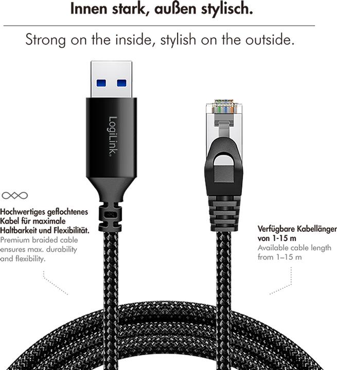 Produktbild LogiLink Netzwerkkabel (S/FTP, CAT6, 7.50 m)