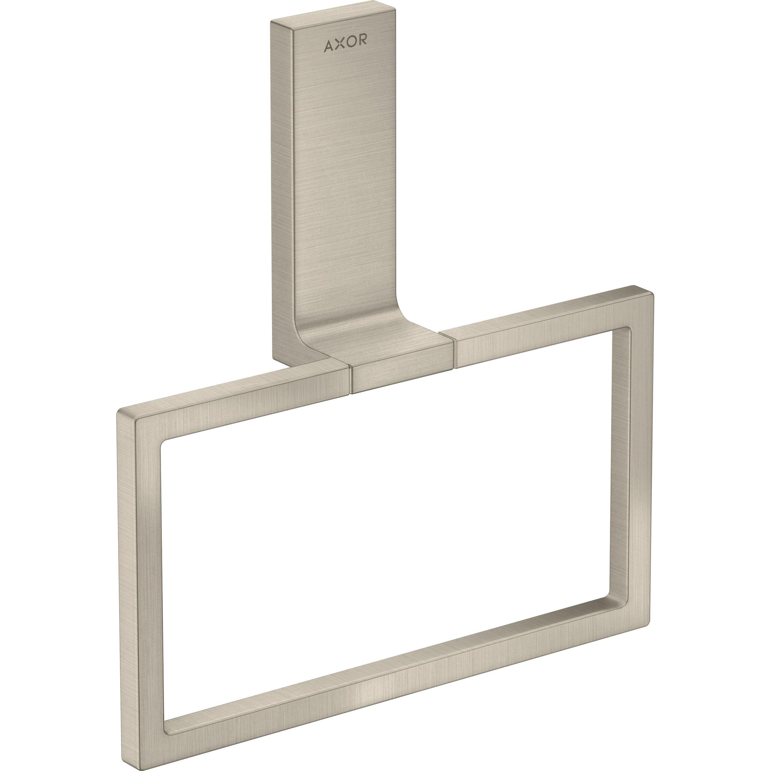 hansgrohe, Handtuchhalter + Handtuchhaken, AXOR Universal Rectangular Handtuchring, Metall, schwenkbar, 42623