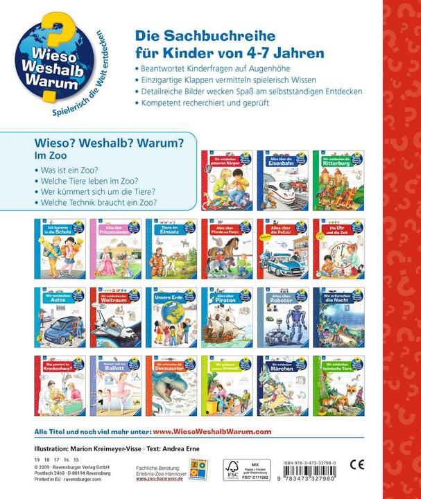 Actual product image Ravensburger Im Zoo (German, Andrea Erne, Marion Kreimeyer-Visse, 2014)