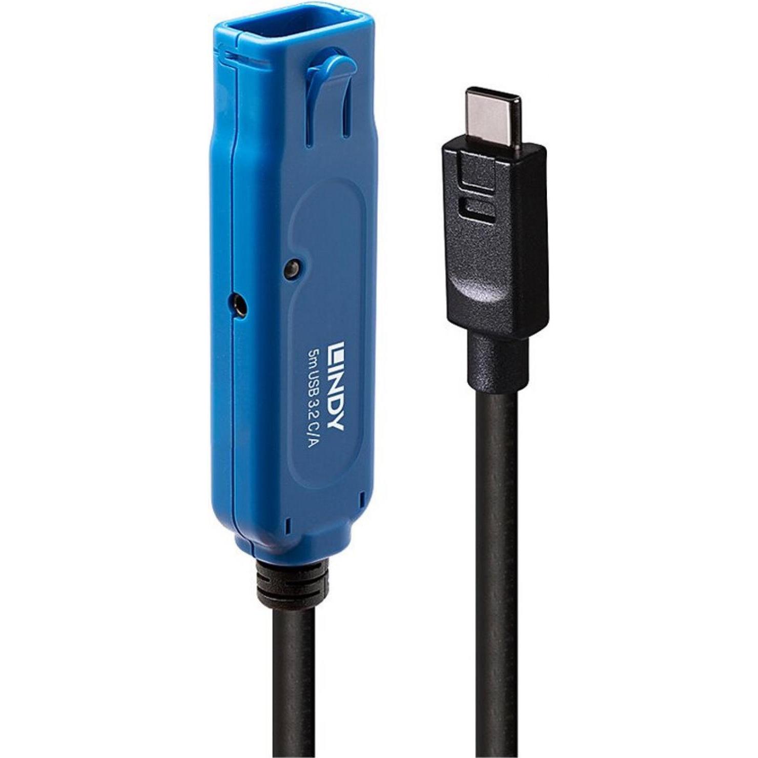 Thumbnail - Lindy 5m USB 3.2 Gen 1 C/A Aktivverlängerung Pro (5 m, USB 3.2 Gen 1), USB Kabel
