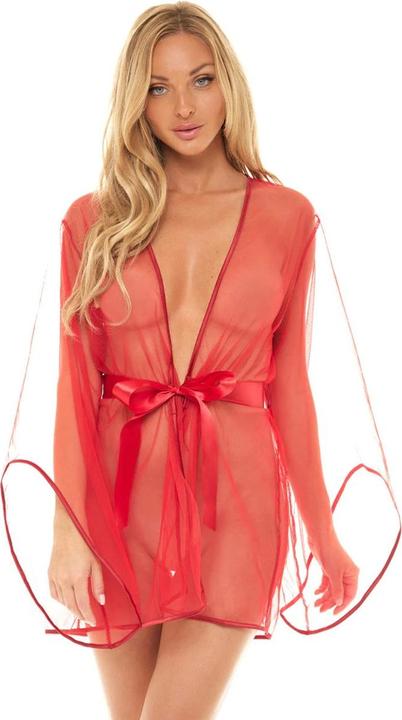 Actual product image OhLaLa Cheri Sheer Shortie Robe "Sydney (S/M)