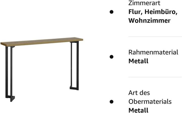 Image du produit SoBuy Table console (120 x 20 x 72 cm)