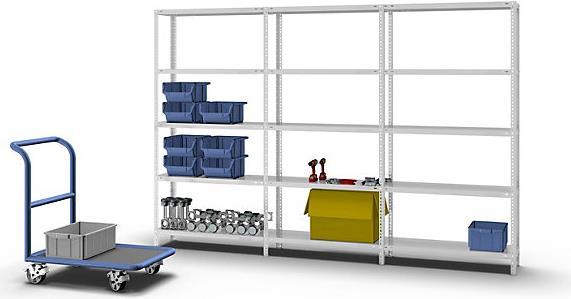Actual product image eurokraft pro Bolted shelving, light construction, plastic coated