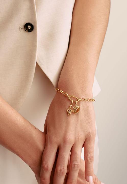 Produktbild Thomas Sabo Charm-Anhänger Krone mit Steinen Connect vergoldet (Sterling Silber)