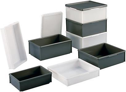 Actual product image kaiserkraft Polyethylene stacking box, without reinforcing ribs