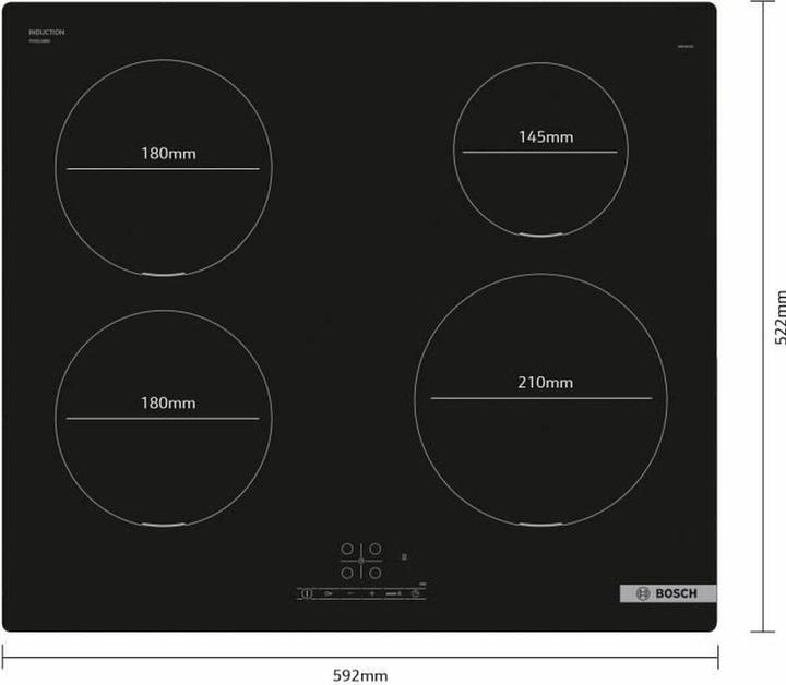 Image du produit Bosch Hausgeräte PUE611BB5H (59.20 cm, Table de cuisson à induction)