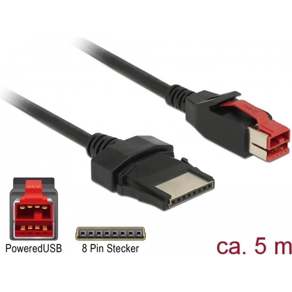 Delock Powered USB-Kabel (5 m), Stromkabel
