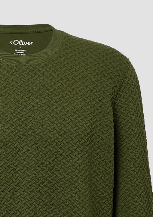 Produktbild s.Oliver Sweatshirt Strukturiertes Sweatshirt mit Crew Neck (M)