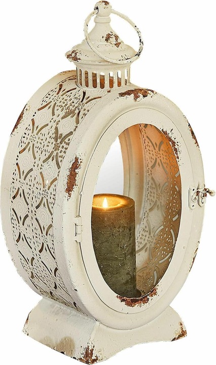 Actual product image Loberon Sublimelle lantern antique white (1 x)