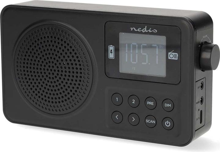 Actual product image Nedis FM-Radio | Tragbare Ausführung | FM | Akkubetrieben / Stromversorgung über USB | Digital | 2 W (FM, Bluetooth)