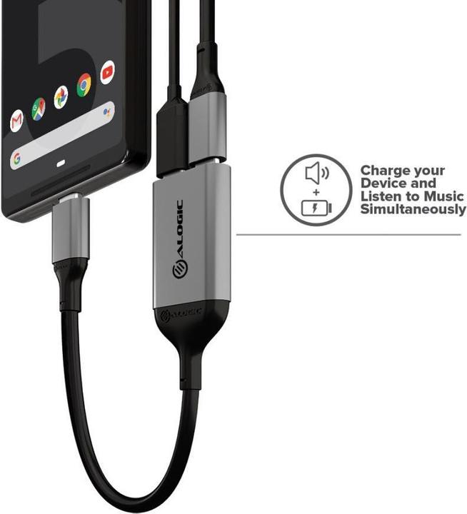 Actual product image Alogic USB-C (MALE) TO USB-C (FEMALE) (USB-C, 2 ports)