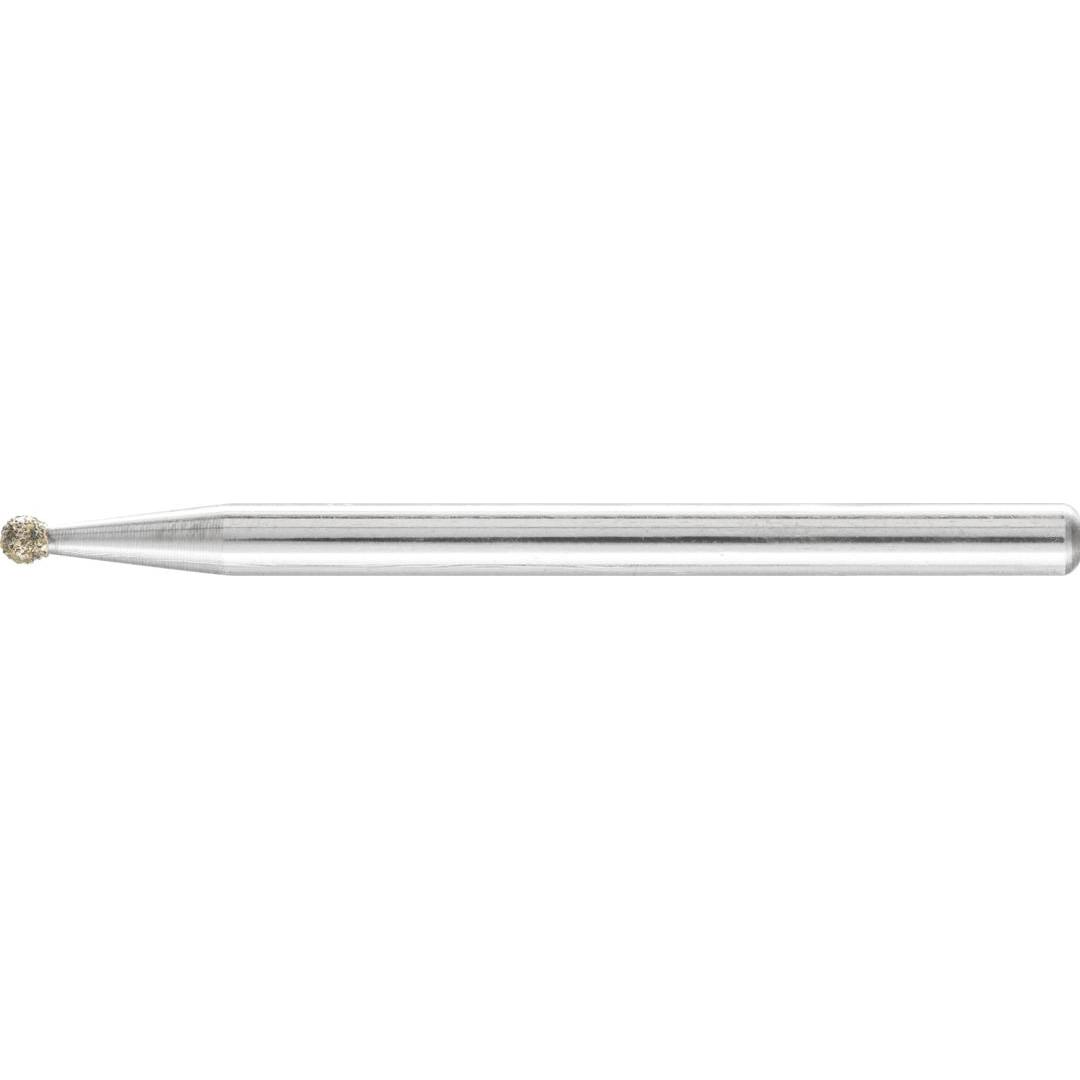 Pferd, Schleifmittel, Diamant-Schleifstift Kugel Ø2,0mm Schaft-Ø3 mm D181 (grob) zum Gravieren und Entgraten