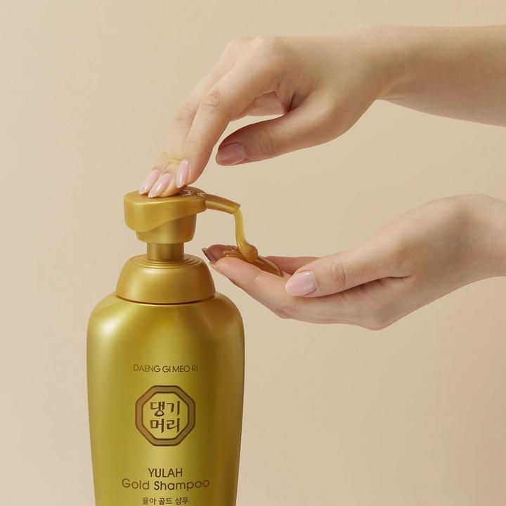 Actual product image Daeng Gi Meo Ri Yulah Gold Shampoo 500 Ml (Liquid shampoo, 500 ml)