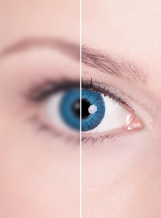 Actual product image Metamorph Blaue Iris mit Dioptrien (Blue)