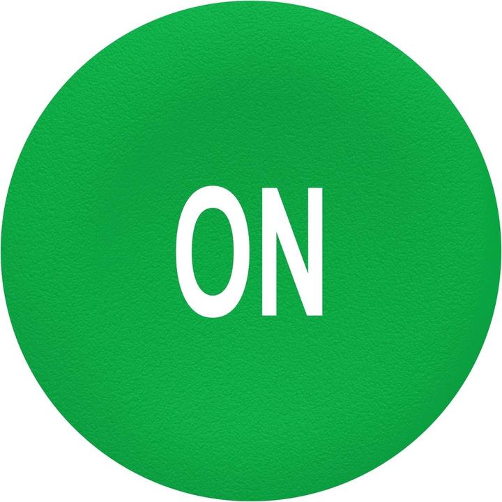 Actual product image Schneider Electric Button label green ON in white for flush 30mm