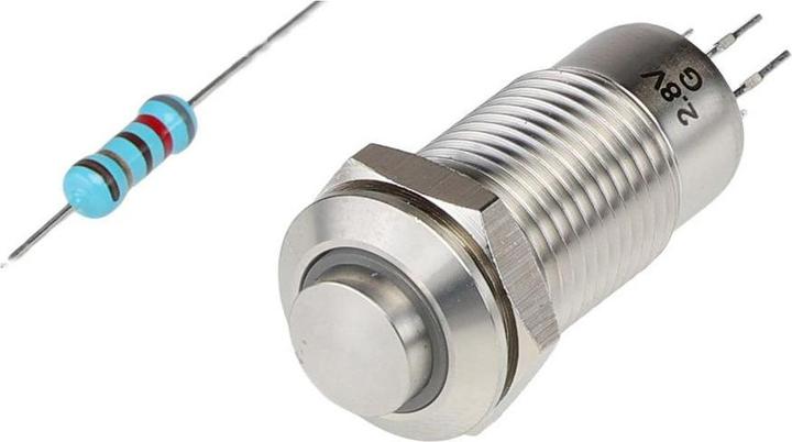 Immagine prodotto RS PRO 12mm,Stainless,Grn,ring,ltch,12V