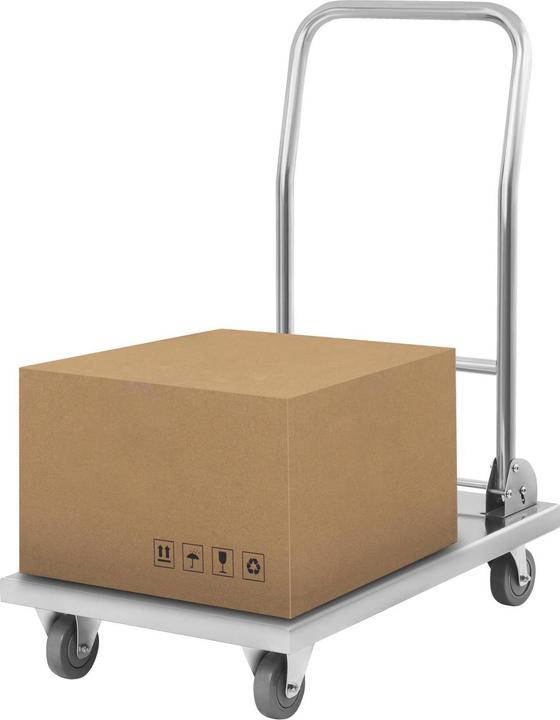 Productafbeelding Royal Catering Transportkar Platformkar Werkkar Roestvrij Staal 400 Kg Opbergkar Zakwagen (400 kg)