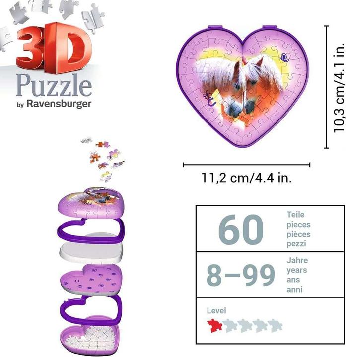 Immagine prodotto Ravensburger Cavalli Heart box (54 pezzi)