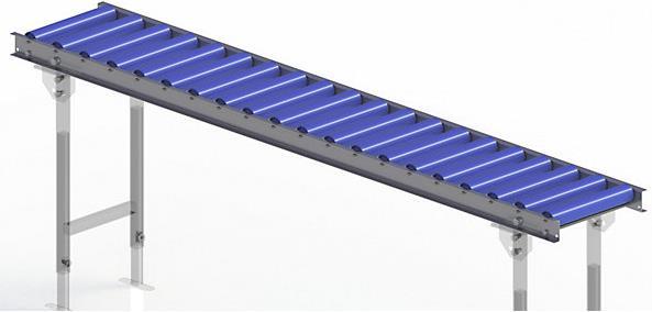 Actual product image Gura Light duty roller conveyor, steel frame with plastic rollers
