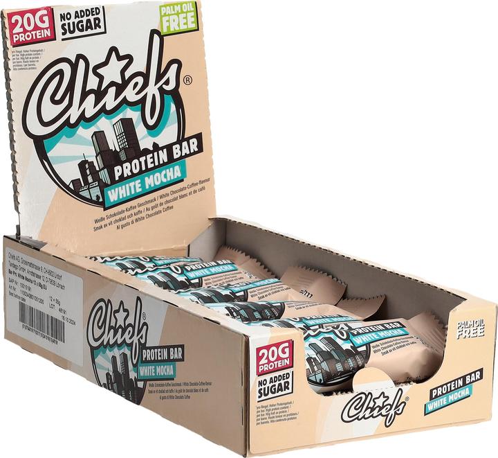 Produktbild Chiefs Protein Bar (Weisse Schokolade, 12 Stk., 660 g)