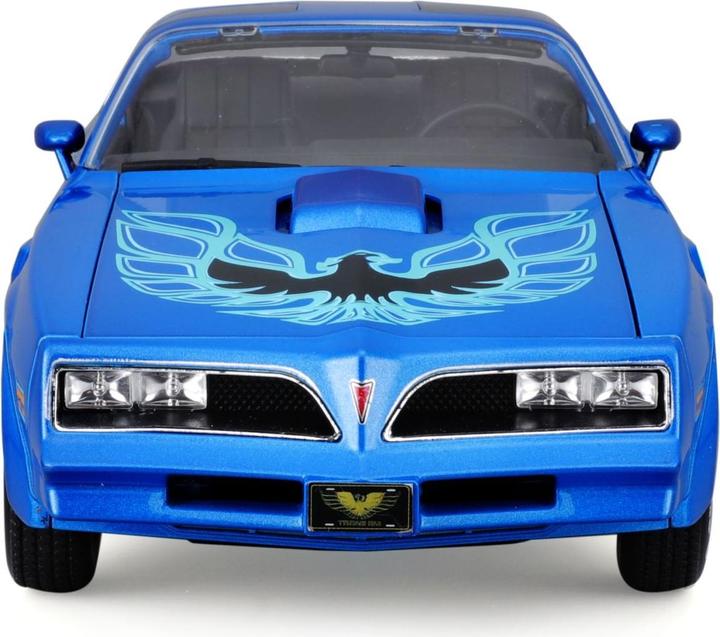 Actual product image Maisto Pontiac Firebird Trans Am 1978 1/18 blue