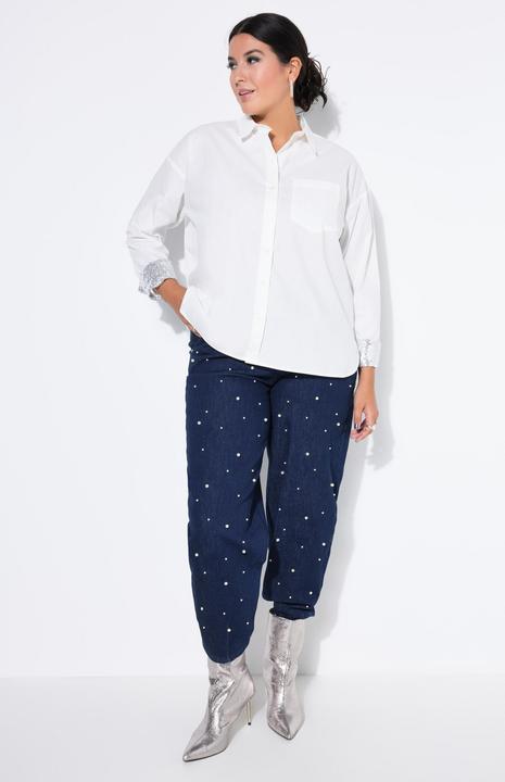 Produktbild Studio Untold Hemdbluse, oversized, Glitter-Manschetten (innen) (54)