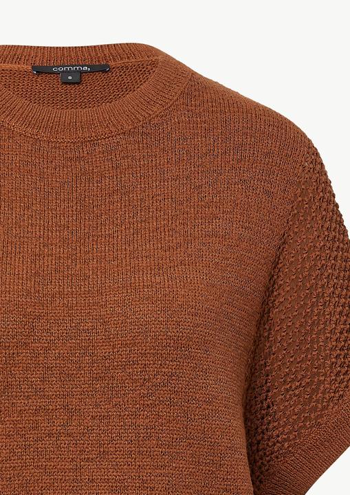Actual product image Comma Strickpullover Kurzarm-Pullover im Loose Fit aus Ajourstrick (S)