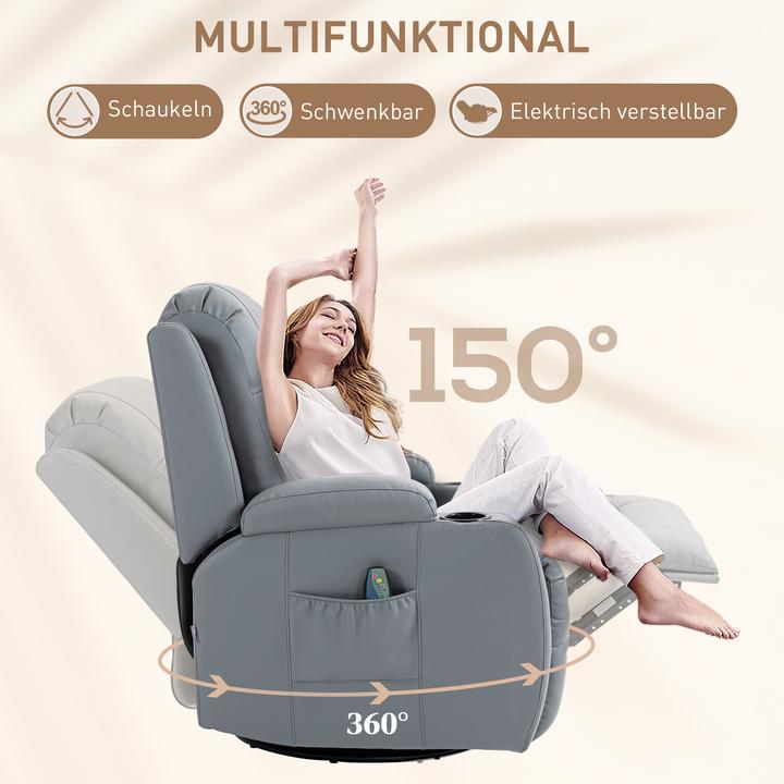 Image du produit Homcom Fauteuil de massage avec fonction bascule et fonction chaleur