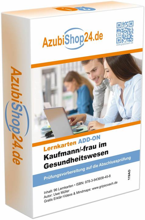 Produktbild AzubiShop24.de Add-on-Lernkarten Kaufmann / Kauffrau im Gesundheitswesen IHK-Prüfung (Deutsch, Michaela Rung-Kraus, 2024)