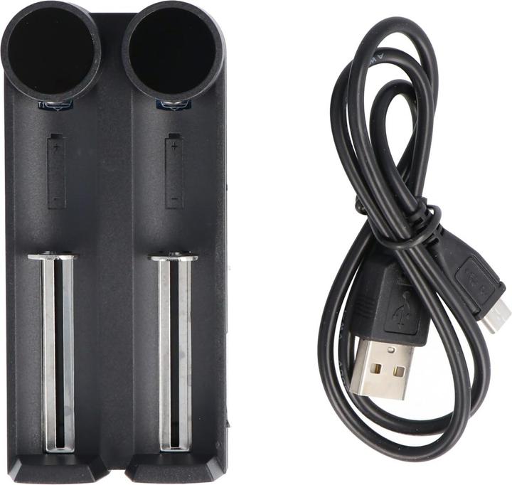 Immagine prodotto Efest Caricabatterie SLIM K2 a 2 scomparti per batterie agli ioni di litio (1 pz., Batteria + Caricabatterie)
