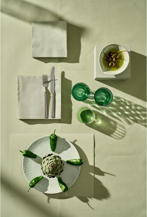 Produktbild Duni Bio-Dunisoft-Serv. 40x40cm 1/4F. pistachio green 60P. (60 x, 40 x 40 cm)
