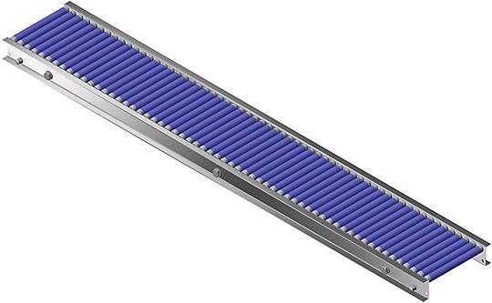 Actual product image Gura Small roller conveyor, aluminium frame with plastic rollers