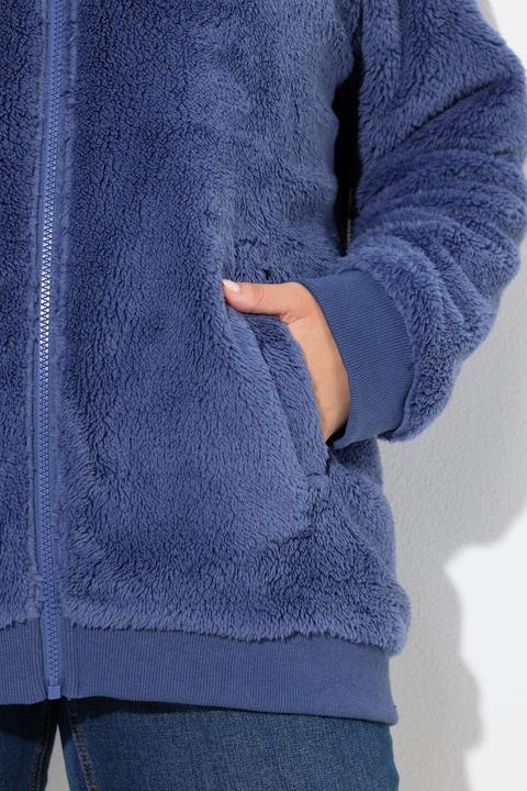 Produktbild Ulla Popken Teddy-Jacke, Kapuze, Langarm, weicher Teddyplüsch (60)