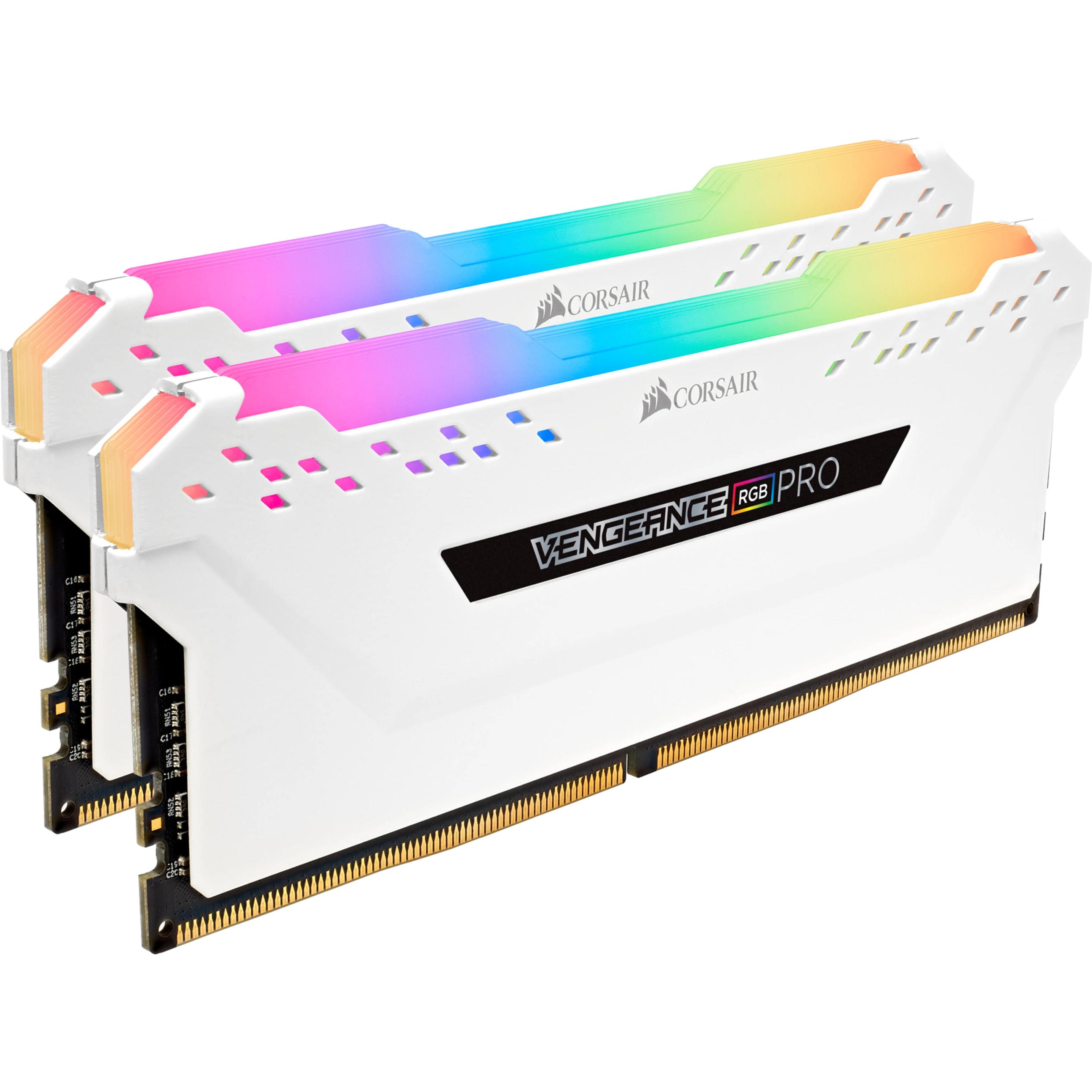 Thumbnail - Corsair Vengeance RGB Pro (2 x 8GB, 3200 MHz, DDR4-RAM, DIMM), RAM, Weiss