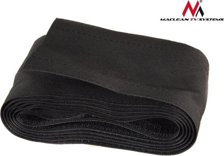 Productafbeelding Maclean MCTV-677 - Flexibele stoffen kabelbeschermer met klittenbandsluiting, 2 m, 105 mm, zwart (Kabeldoorvoer, 200 cm)